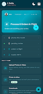 K Bella Team Portal - Staff Management App mobile screenshot