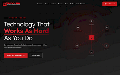 Rudolph Technology - Managed IT Services Website desktop screenshot